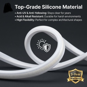 S Shape 480LEDs/m COB LED Strip <b>Light</b> 24V IP67 Waterproof Silicone <b>Neon</b> Flex COB LED Strip for Linear Logo <b>Sign</b> - Product Image 6