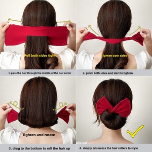 <span class=keywords><strong>Accessoire</strong></span> pour cheveux DIY pour femmes : Outil de coiffure fait main Magic Twist en tissu, antidérapant, avec motif floral et nœud imprimé coloré, pour <span class=keywords><strong>chignon</strong></span> et coiffures de fête - Product Image 4