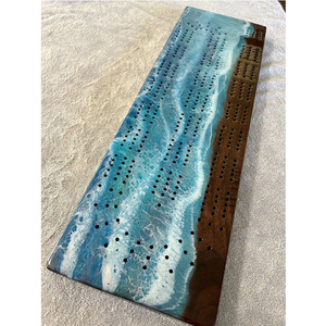 Jackaroo Juego de Mesa Resina Epoxi Artesanías Resina Epoxi Ocean Theme Cribbage Boards Bulk Wholesale Cribbage Boards - Product Image 1