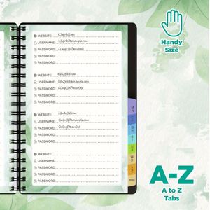 Libreta de Direcciones de Cuero con Espiral, Etiquetas de Colores y Forma de Mano, Tamaño A3, Segura y Elegante - Product Image 4