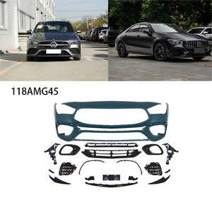 Para Mercedes-Benz CLA 117 118, se le ha mejorado con parachoques delanteros y traseros <span class=keywords><strong>AMG45</strong></span>, rejillas, alerón trasero y tubo de escape - Product Image 4