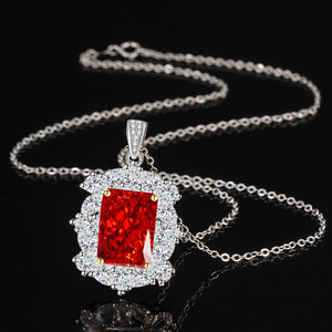Pendentifs et Breloques Tendance en Cuivre Géométrique avec Zircon Coloré et Diamant à Haute Teneur en Carbone 10*14mm, Style Iced Out, Très Vendus sur TikTok - Product Image 4