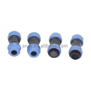 Durable Plastic Threaded Coupling Aviation IP68 Panel Mount SP29 Waterproof Cable Connector