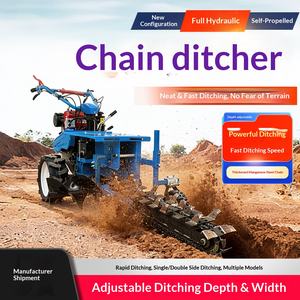 เครื่องพรวนดินแบบโซ่คู่ขนาดเล็ก แบบมือถือ ขับเคลื่อนด้วยระบบไฮดรอลิก สำหรับสวนผลไม้และพื้นที่เกษตรกรรม - Product Image 1