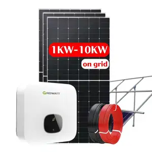 Điện Plat 25000W 20000W 15000W 12000W trên lưới gắn hệ thống năng lượng mặt trời 1000W Mono Poly Bảng điều chỉnh thiết lập giải pháp mà không cần pin