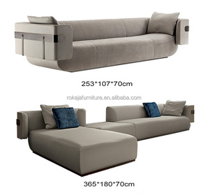 <span class=keywords><strong>Mobili</strong></span> da <span class=keywords><strong>soggiorno</strong></span> in stile moderno divano a 3 posti divano a forma di L in tessuto <span class=keywords><strong>grigio</strong></span> appartamento dell'hotel divano ad angolo di grandi dimensioni - Product Image 6