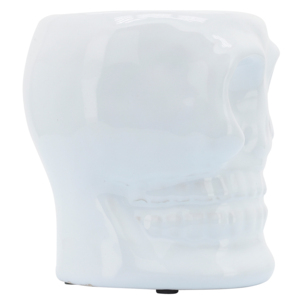 Vaso in ceramica a forma di teschio bianco, vaso decorativo per fiori, per soggiorno, camera da letto, ufficio, decorazioni per la casa, stile contemporaneo - Product Image 4