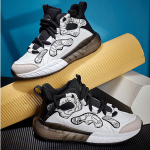 Nuevas zapatillas deportivas de caña alta a la moda con suela suave tipo palomitas de maíz y transpirabilidad, diseñadas por un diseñador de renombre. - Product Image 4