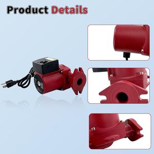 ปั๊มน้ำหมุนเวียน 1/6HP 115V 3 สปีด 33 GPM ระยะส่ง 29 ฟุต แบบหน้าแปลน 3/4 นิ้ว สำหรับระบบทำความร้อนแบบไฮโดรนิค - Product Image 4