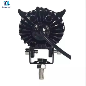 Faro LED per Moto Bicolore Design a <span class=keywords><strong>Gufo</strong></span> 4 Modalità Luci Ausiliarie Fendinebbia per Moto e Scooter Luci di Marcia - Product Image 2