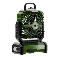 Ventilateur de camping portable 20000 mAh à refroidissement rapide avec télécommande, pulvérisation de brume d'eau, lumière LED rechargeable, boîtier de batterie et fonctionnement silencieux