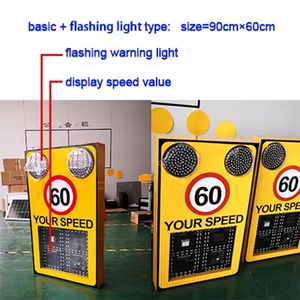 Señal de Tráfico LED Solar para Límite de Velocidad y Medición de Velocidad, Muestra la Velocidad por Kilómetros - Product Image 2