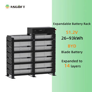 Paquete de Baterías Solares Apilables de Alta Capacidad 130Ah BYD LiFePO4 con Comunicación CAN para Almacenamiento de Energía Híbrida en el Hogar - Product Image 1