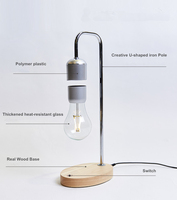 Lámpara de Mesa LED Magnética Levitante con Control Táctil, Decoración Creativa para el Hogar, Lámpara de Noche para Dormitorio