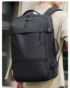 Minimalist Fashion Softback Backpack 20-37L Waterproof Nylon Unisex Business Daily Use Travel Zipper Closure Arcuate Shoulder - Product Image 3