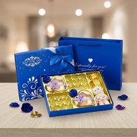 Boîte cadeau pour la Saint-Valentin, boîte d'emballage vide, boîte à chocolat vide à double couche blanche avec poignée et séparateur