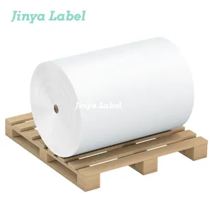 Rollo de papel revestido autoadhesivo directo de fábrica de Jinya, materias primas Jumbo, etiqueta de transferencia térmica directa, rollo maestro Jumbo