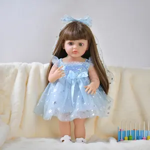 22Inch 55cm Lifelike Silicone Reborn Dolls Full Body Newborn Baby With Realistic Treborn Features