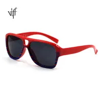 Óculos de sol infantil viff, óculos esportivos para meninos e meninas, moda clássica, preto