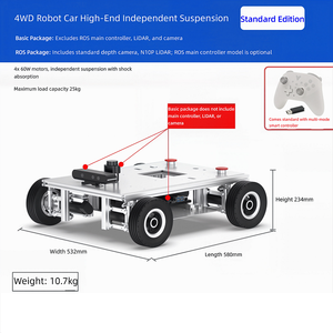 Telaio Robotico WD AI con Interazione Multimodale, Sospensioni Indipendenti a Quattro Ruote, Telecamera di Profondità, Motore ad Alte Prestazioni, ROS2 - Product Image 4