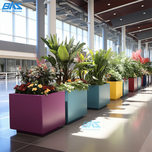 Cajas de macetas de aluminio Recubierto de epoxi Hogar Interior Exterior Proyectos <span class=keywords><strong>grandes</strong></span> Jardín moderno Paisaje Patio Decoración Planta duradera - Product Image 3