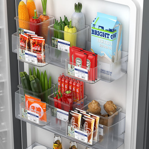 Refrigerator Side Door <b>Storage</b> Box Rectangle Stackable Food <b>Storage</b> Container <b>Kitchen</b> Organizer For Fridge - Product Image 1