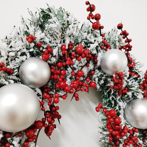 Guirnalda de decoración navideña, coronas florales para decoración navideña, guirnalda navideña - Product Image 3