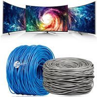 Cable de Red Ethernet Denixi Spot Goods Box 305M 1000ft UTP FTP SFTP CAT6, Negro, Resistente a los Rayos UV, para Uso en Exteriores