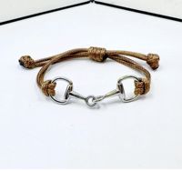 Inspire Jewelry - Pulsera de Acero Inoxidable Hecha a Mano con Cuerda Trenzada en Forma de Herradura, Ajustable y Personalizable, Regalo para Amigos o Seres Queridos
