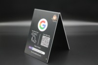 SUNLAN QR Code Affichage Table Menu Stand avec NFC Google Review Étanche 216 13.56Mhz RFID NFC Stand