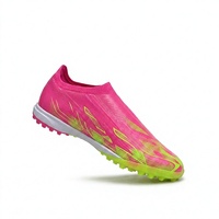 Chaussures de football unisexes toutes saisons respirantes FG/AG à crampons longs résistantes à l'usure avec protection de la cheville, tige en PU, semelle intermédiaire en TPU et semelle extérieure en caoutchouc