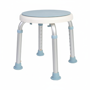 360 Degree <b>Rotating</b> Aluminum Alloy Shower <b>Chair</b> Tool-Free Adjustable Anti-Slip Rubber Tips Modern Design - Product Image 1