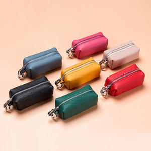 Porte-clés multifonctionnel en cuir de vachette Andong pour femmes, grand portefeuille court, porte-clés de voiture, porte-monnaie, sacs mignons 2929 - Product Image 2