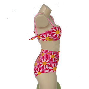 कस्टम 2026 नवीनतम टाई डाई महिलाओं के स्विमसूट सेक्सी 2 टुकड़े बिकनी सेट समुद्र तट उच्च कमर वाली बिकनी - Product Image 3