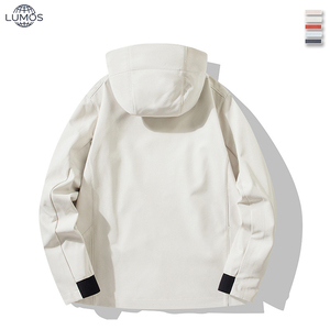 Chaqueta Impermeable de Forro Polar con Capucha, Gruesa, Ecológica, Transpirable, de Secado Rápido, con Forro de Grafeno, Cortavientos, con Cierre de Cremallera, de Poliéster - Product Image 3
