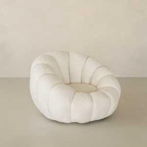 Sofá Cama Giratorio de Terciopelo Blanco Moderno y Lujoso para Sala de Estar, Dormitorio, Oficina en Casa o Bar - Product Image 6