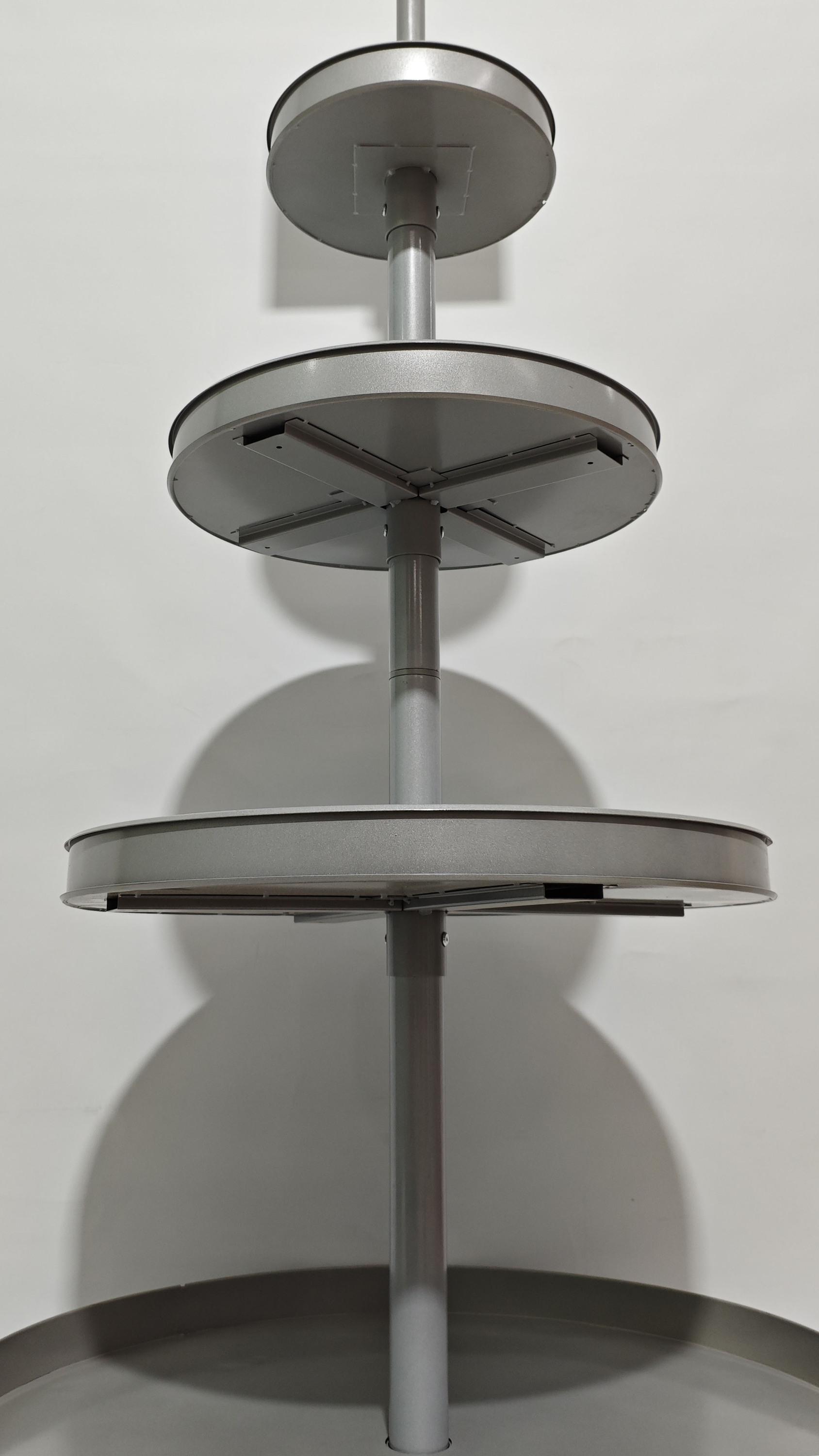 Detachable Round Wine Display Stand 4 Tier Circle Display Racks Metal Beverage Drink Shelf with Adjustable Feet — view 5