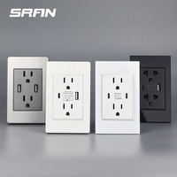 Prises de courant domestiques avec port USB Double prise US Wall Switch Charger Usb Socket