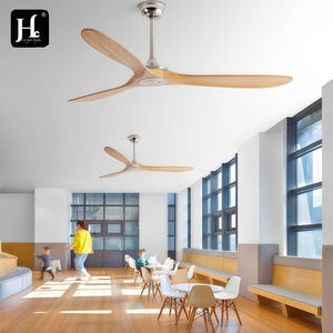 Ventilateur de plafond décoratif intelligent avec télécommande, en bois, grand modèle moderne, technologie de ventilation Bldc - Product Image 6