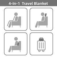 Couverture de voyage personnalisée en flanelle polyester isolante et coupe-vent, portable, deux-en-un, multifonctionnelle, avec oreiller pour avion et voiture, double usage