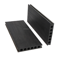 Plancher de terrasse en WPC moderne et traditionnel antidérapant, co-extrusion, imperméable, 18 mm, planche de terrasse composite en WPC pour extérieur, bois brossé