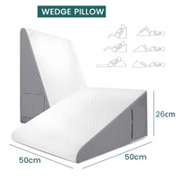 Oreiller de lit en mousse à mémoire de forme lavable, soutien pour le cou et le dos, confortable pour la lecture, oreiller de soutien pour le corps surélevé