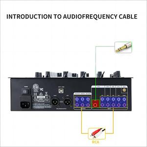 Flalflao M4Professional ev kullanımı 4-Channel ses konsolu mikser Metal DJ mikseri parti konseri için müzik kontrol cihazı ev amplifikatör Bar - Product Image 5