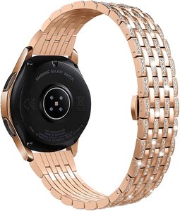 Bijoux en métal compatible avec <span class=keywords><strong>Galaxy</strong></span> pour <span class=keywords><strong>Samsung</strong></span> Watch <span class=keywords><strong>Active</strong></span> <span class=keywords><strong>2</strong></span> <span class=keywords><strong>40mm</strong></span> Gear <span class=keywords><strong>2</strong></span> Classic pour dames - Product Image 1