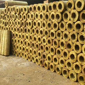 Rongke Rock <b>Wool</b> Insulation Pipes 50mm Thickness 80kg Density <b>Thermal</b> Insulation Corrosion Resistant - Product Image 1