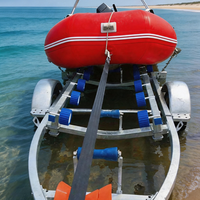 Support de remorque pour bateau, yacht, kayak, bateau pneumatique, avec rouleaux FRP, pour bateau d'assaut et bateau à moteur