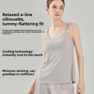 Reggiseni Premaman Comodi Senza Ferretto, <span class=keywords><strong>Taglia</strong></span> Grande, Primavera Estate, Tinta Unita, Lavorati a Maglia, Coppe 3/4, Sottili, con Bottoni Frontali, per <span class=keywords><strong>Allattamento</strong></span> - Product Image 4