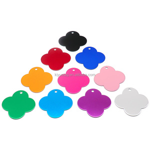 Cá Nhân Bốn Lá Cỏ Ba Lá Pet ID Tag Tùy Chỉnh Con Chó Mèo Thẻ Nhỏ Lớn Vật Nuôi Bằng Đồng Sắt Khắc Tên Anime Theo Chủ Đề Vật Nuôi Quà Tặng - Product Image 3