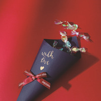 Caja de Regalo Creativa con Diseño de Estampado de Caja de Dulces, Adornos de Lazo, Estilo Europeo, Temática de Helado para Bodas