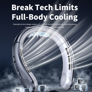 <span class=keywords><strong>พัดลม</strong></span>คล้องคอแบบพกพาที่ดีที่สุด ชาร์จซ้ำได้ <span class=keywords><strong>พัดลม</strong></span>ส่วนตัวขนาดเล็ก ใช้งานแบบแฮนด์ฟรี เครื่องปรับอากาศแบบคล้องคอ - Product Image 2